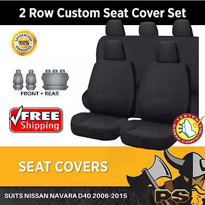 Canvas Car Seat Covers For Nissan Navara D40 2006-2015 • $160