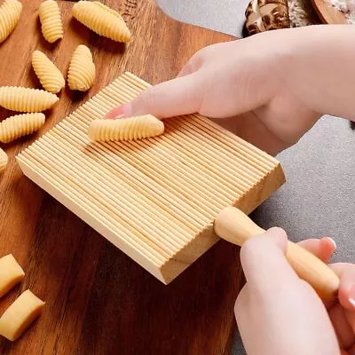 Gnocchi Board Pasta Maker Tray Home Made Rubberwood Italian Dumpling Tool AU • $11.60