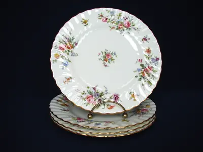 Set Of 4 Minton MARLOW 7-7/8  Salad/Dessert Plates Wreath & Globe Backmarks • $16.95