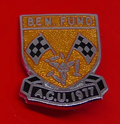 Small Enamel Pin Badge 1977 ACU Ben Fund IOM TT Biker Bike Motorcycle Pin • £12.99