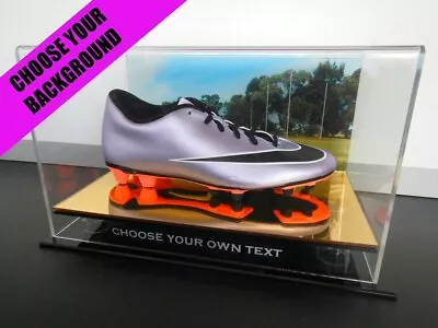 ✺New✺ Football Boot Gold Mirror DISPLAY CASE - AFL Sports Memorabilia Lego • $164.99