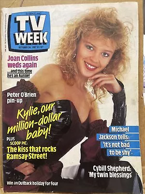 TV Week Magazine 1987 Oct 24 Kylie Minogue  Peter O’Brien  Poster  FREE POST • $20