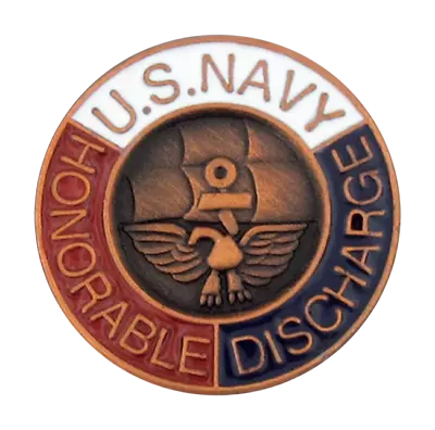 UNITED STATES NAVY LAPEL PIN: Honorable Discharge (Vintage) • $7.50