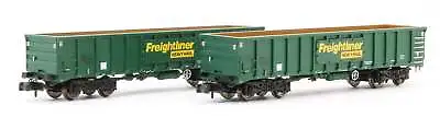 Dapol N Gauge MJA Freightliner Heavy Haul Bogie Box Van Twin Pack • £24.95