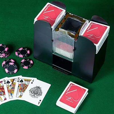 6 Deck Automatic Card Shuffler Poker Cards Shuffling Machine Casino Playing Home • $20.78