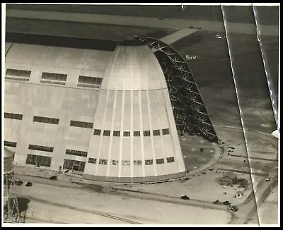 Moffett Field Hanger US Navy Vintage Original Press Photo • $20