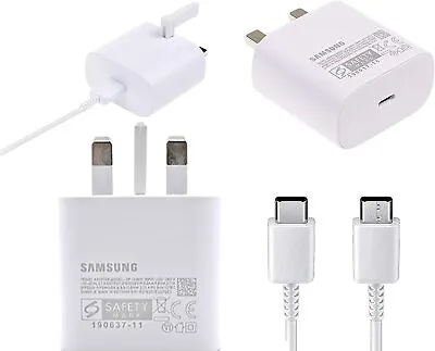 Genuine Samsung 25W Super Fast Charger Plug & Cable For Galaxy A35  A35 5G • £11.95