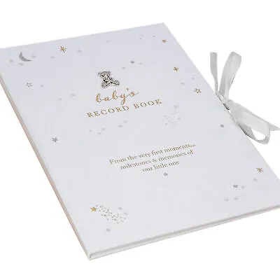 White Bambino Record Memory Keepsake Book A4 Adorable Design New Baby Unisex • £14.29