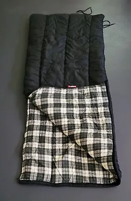 Vintage Coleman Plaid Sleeping Bag Flannel Lined Large 33  X 75  • $32