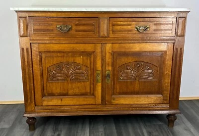 £399 • Buy French Antique Marble  Topped Chest Of Drawers / Sideboard (LOT 2302)