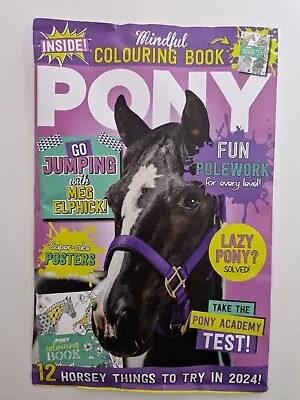 PONY Magazine Colouring Book Horse Jumping Polework Posters Academy Test 2024 • £4.49
