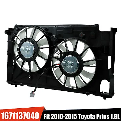 Dual AC Condenser Radiator Cooling Fan Fit 2010-2015 Toyota Prius 1.8L Electric • $88.99