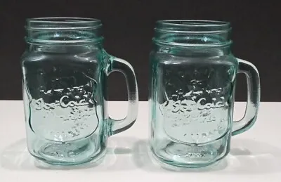 Lot 2 Joe Cold Drink 16 OZ. Blue Mason Jar Style Glass Ice Cold Drink Mug  • $10.97