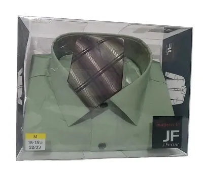 J. Ferrar Modern Fit Dress Shirt With Tie (Medium-size 15-15 1/2) 32/33 • $34.94