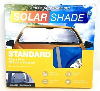 New Solar Shade 3 Piece Sunshade Set STANDARD For Car Truck SUV 30”x57” Type S • $13.99