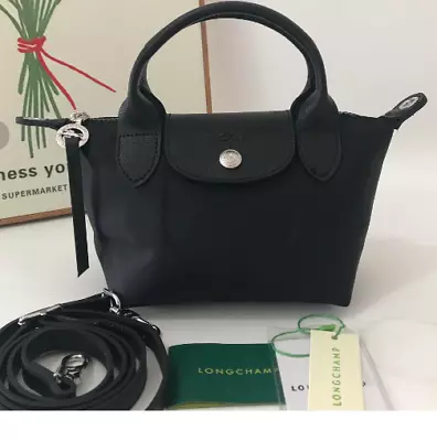 Longchamp Le Pliage Neo XS Black Top Handle Bag Shoulder Tote Bag  • $131