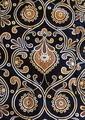 NWOT- Vera Bradley -Unisex-Paisley-Medallions-Black-Brown-Bib-Apron-Display Item • $13