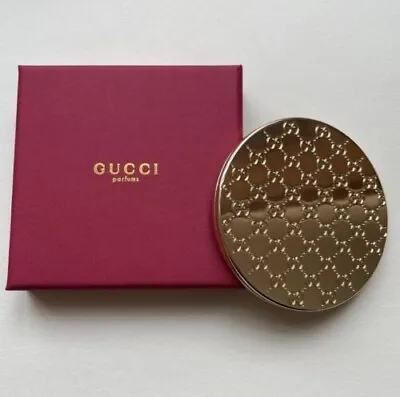 New Compact Pocket Mirror With Gucci Monogram Embossed Brand New With Box • $24.99