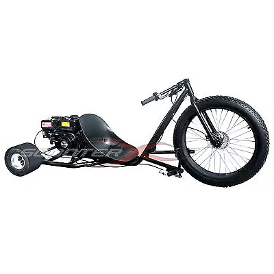 Drift Trike Gas Powered 6.5HP 3 Wheel Big Black Cart Go Kart Bike Motor Wheeler • $1499.99