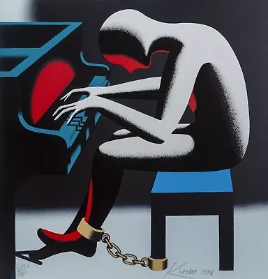 Mark Kostabi  I Did It Steinway  Unframed Serigraph • $250