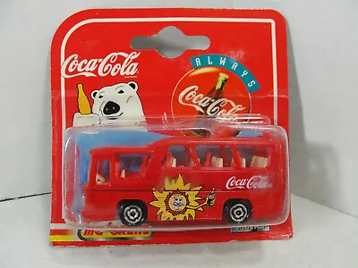 Majorette Red Coca-Cola Bus Vintage Sealed Toy Model Metal Coke • $10