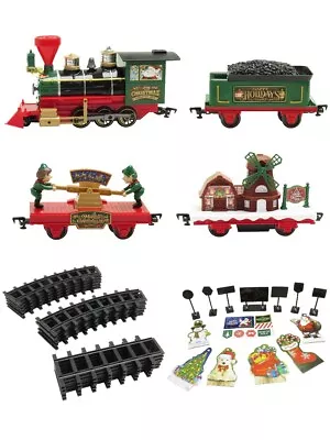 Happy Holiday Express With Headlight & Music Christmas Train Set - 35 Piece Set • $129.95