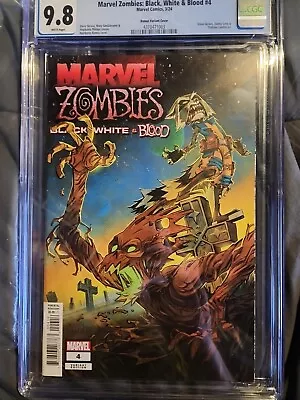 Marvel Zombies Black White & Blood #4 (1:50)  Ramos Unearthed Variant / Cgc 9.8 • $95