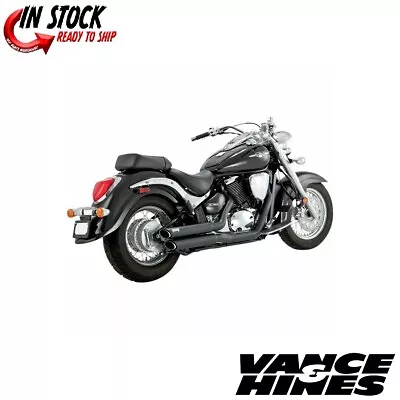 Vance & Hines Twin Slash Staggereds Black Exhaust System Suzuki M50/ C50 05-09 • $799.99