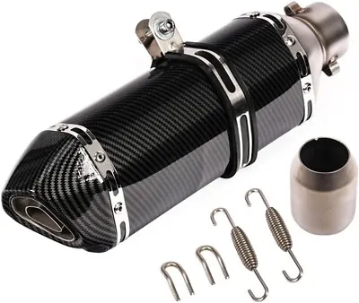 Universal Motorcycle 2  Exhaust Muffler Pipe Carbon Slip On W/DB Killer 51mm • $39.99