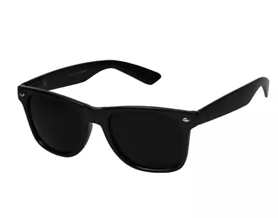 Classic Retro 80's Super Dark Non-Polarized Lens Square Murdered Out Sunglasses • $9.99