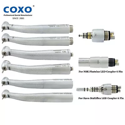 COXO Dental High Speed Handpiece Turbine Fiber Optic LED Fit KAVO NSK WH Sirona • $12.99