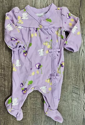 Baby Girl Clothes Gymboree Preemie To 5lbs Purple Bunny Footed Outfit • $32.99