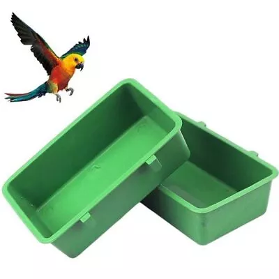 5x Bird Water Bath Tub For Pet Bird Cage Hanging Bowl Parrot Parakeet Birdbath. • £5.84