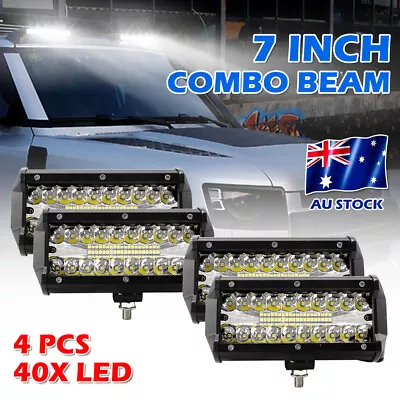 2/4pack 7inch LED Work Light Bar Flood Spot White Fog Lamp Offroad Driving Truck • $38.95