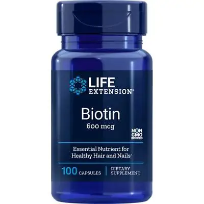 Life Extension Biotin 600 Mcg 100 Caps • $6