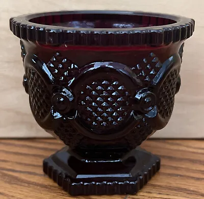 Avon 1876 Cape Cod Collection Ruby Red Footed Glass Open Sugar Bowl • $6.99