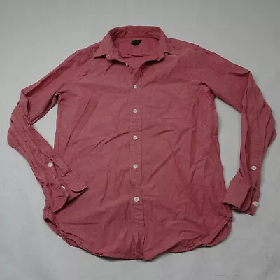 J Crew Size S Lightweight Pink Long Sleeves Chambray Button Down Shirt *flaw • $13.95