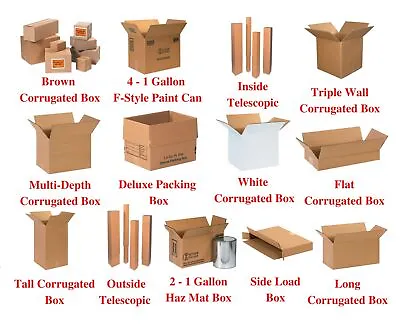 14-16  Corrugated Boxes CHOOSE YOUR SIZE Shipping/Moving Box MULTI Pack • $59.08