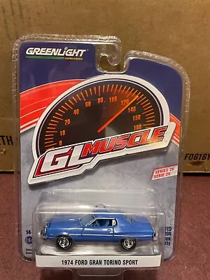 $6.30 • Buy Greenlight Muscle Series 1974 Ford Gran Torino Sport  Blue 