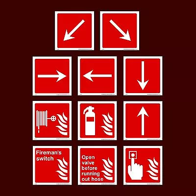 £0.99 • Buy Fireman's Switch / Open Valve / Alarm Call Point / Exit - Plastic Sign, Sticker