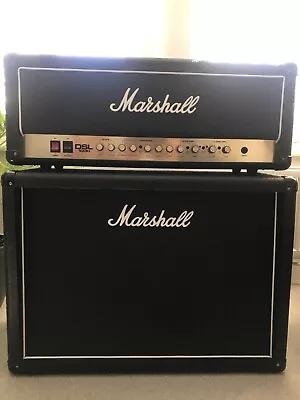 Marshall DSL100H Tube Head Guitar Amplifier And MX212R 2x12 Speaker Cab - Black • £535