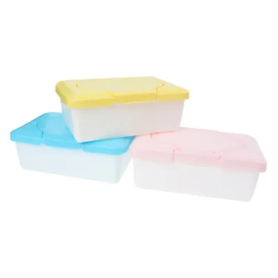  3 Pcs Refillable Wet Wipe Dispenser Baby Wipes Container Box • £10.99