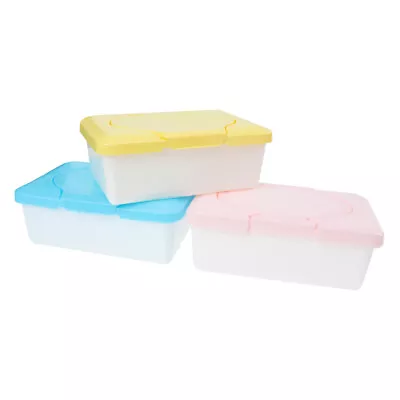 3 Pcs Refillable Wet Wipe Dispenser Baby Wipes Container Box • £10.58