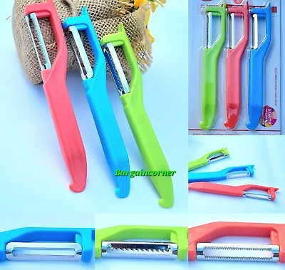 Peeler Fruit Vegetable Peeler Sharp Potato Carrot Julienne Serrated Straight Cut • £4.98