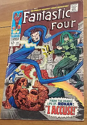 Fantastic Four #65 (1967) 1st App Kree Ronan The Accuser & Supreme Must Sell • $95
