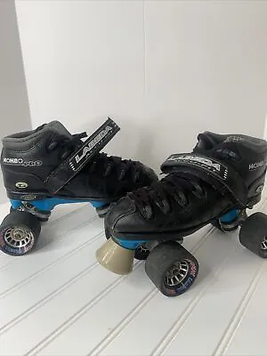 Labeda Accu-fit Mombo Pro Black Skates Broadway Wheels Sz 5 • $97.99