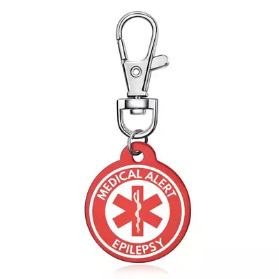 Medical Epilepsy Alert Tag  FREE! Personalized Engraving On Back Of Tag. • $8.99