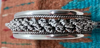 Vintage Native American Sterling Silver Twisted Wire Cuff Bracelet • $150