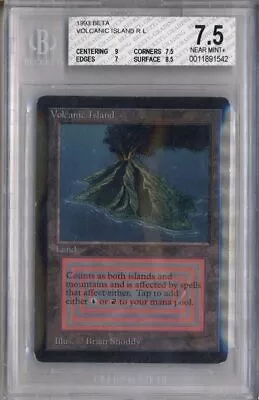 1993 Magic The Gathering Beta Volcanic Island R L BGS 7.5 MTG • $6999.99