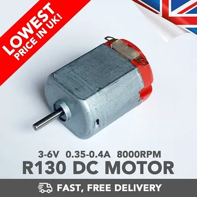 R130 DC Motor Hobby Micro Ardurino DC 3-6V (0.35-0.4A) - 8000 RPM - UK Stock • £2.99